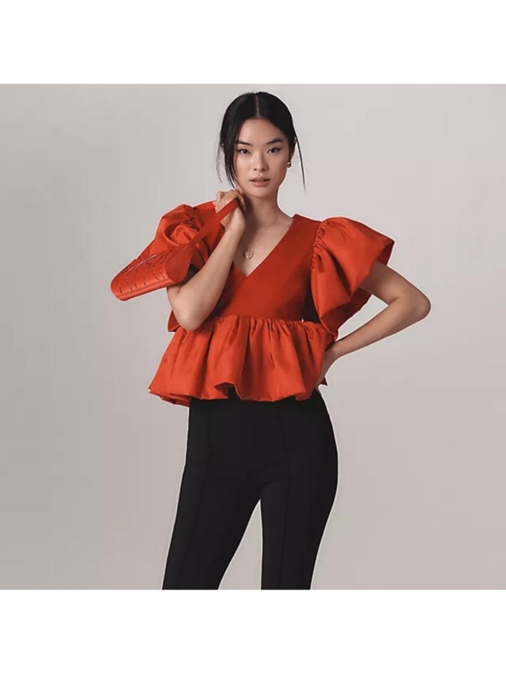NWT Sunday in Brooklyn
Anthropologie Red Short Sleeve
Babydoll Top Small M - Picture 2 of 7